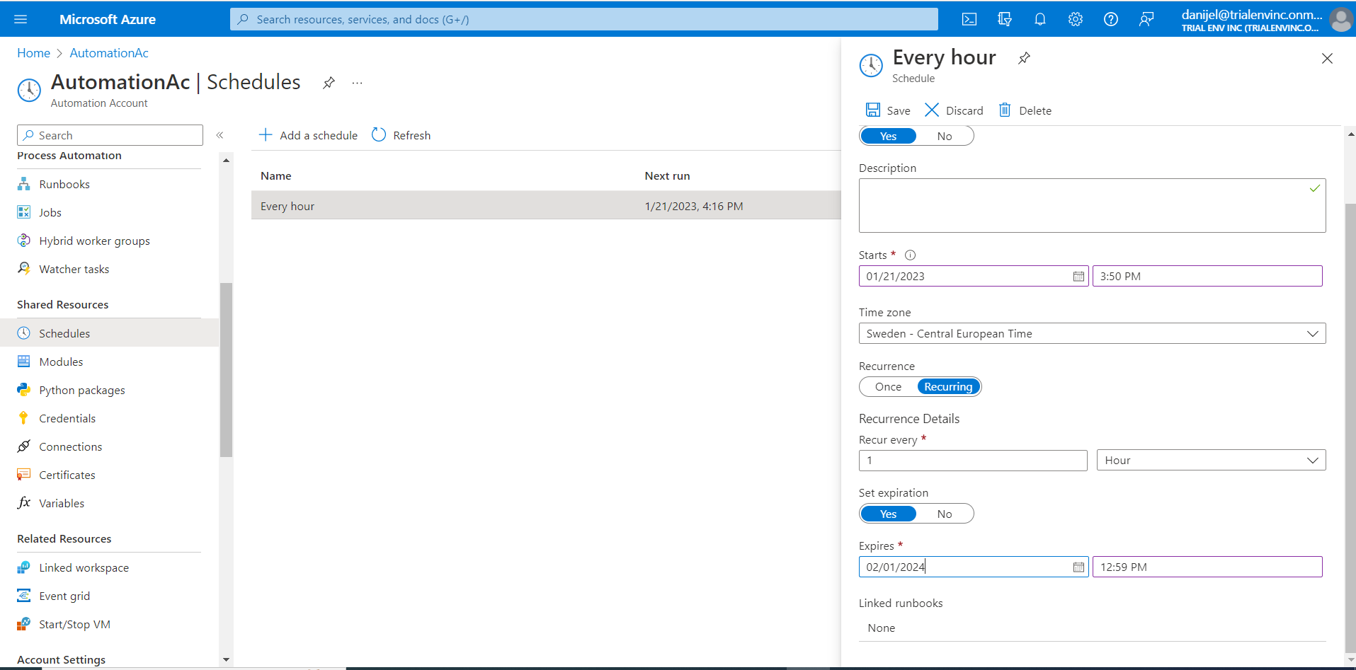 Schedule Automation